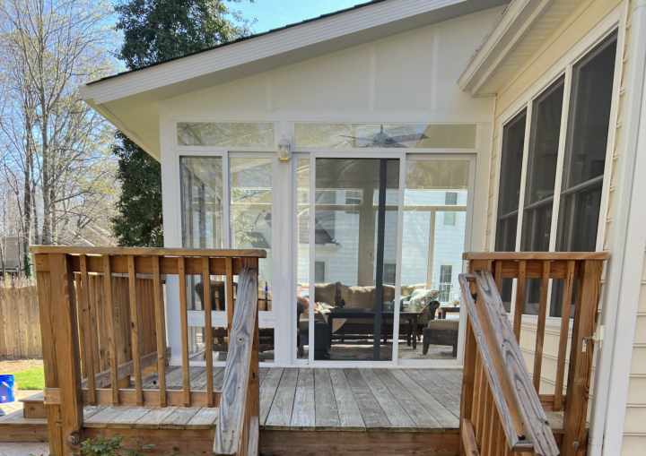 A deck before it has been painted